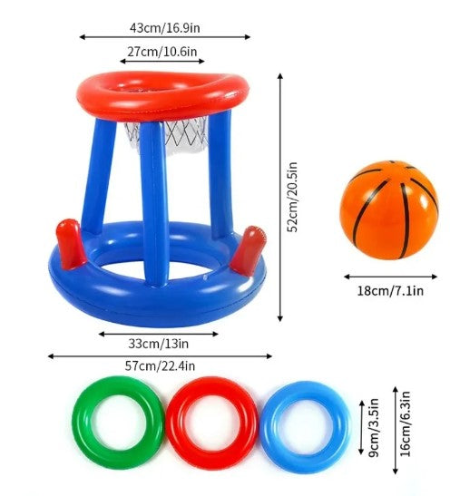 Outdoor Swimming Water Toy Pool Beach accessories Inflatable Ring Throwing Ferrule Game Set Floating Pool Toys Beach Fun Summer